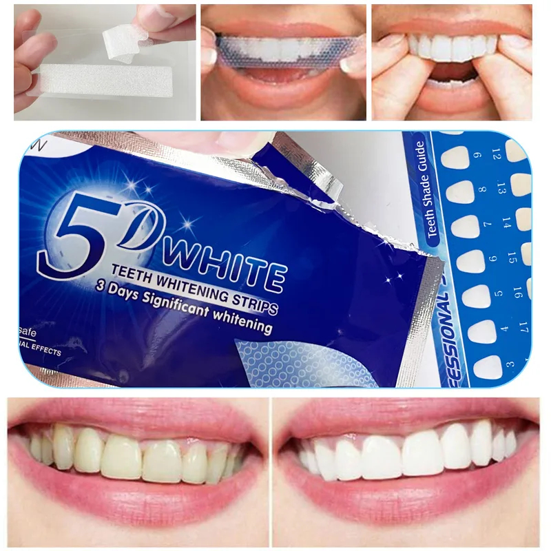 Teeth Whitening Results - 1-12 szt. 5D Naklejki wybielające do